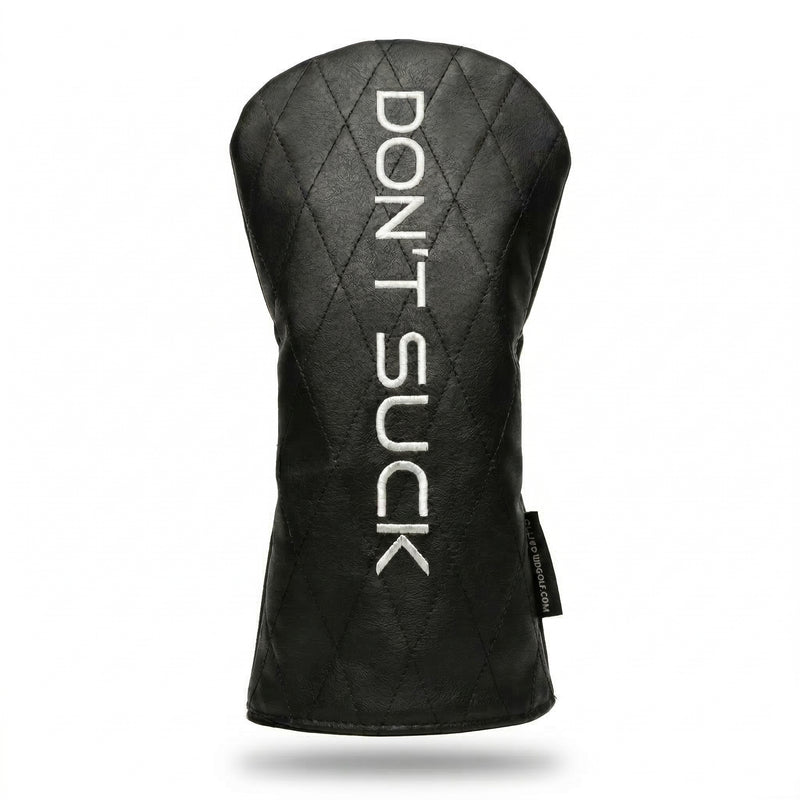 Black golf club head cover with &