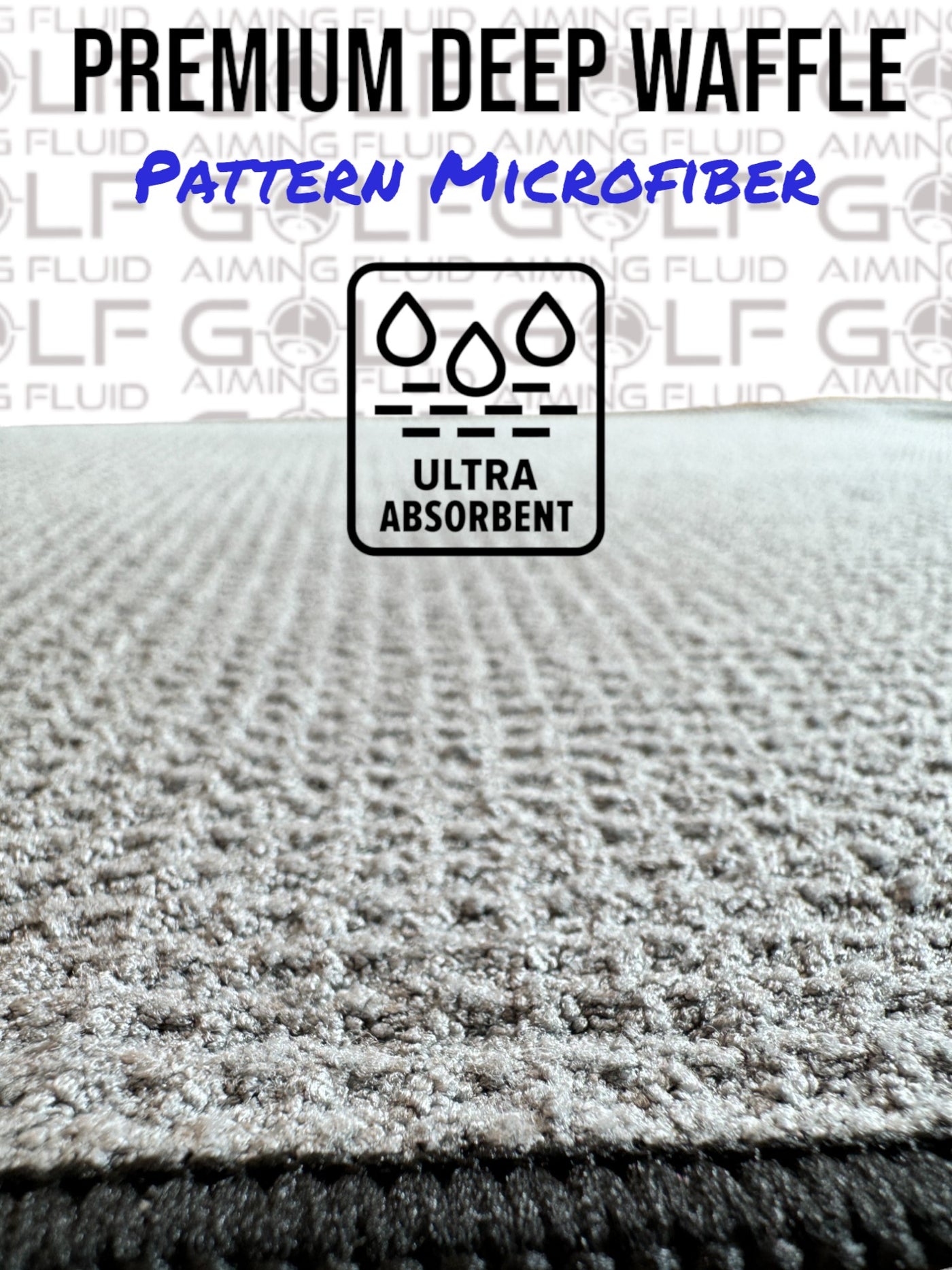 Shooter Non-Magnetic Premium Multi-Function Golf Towel I 16" x 24" I Exclusive Wash Pocket I Deep Waffle Pattern I Scrub Pad I Carabiner