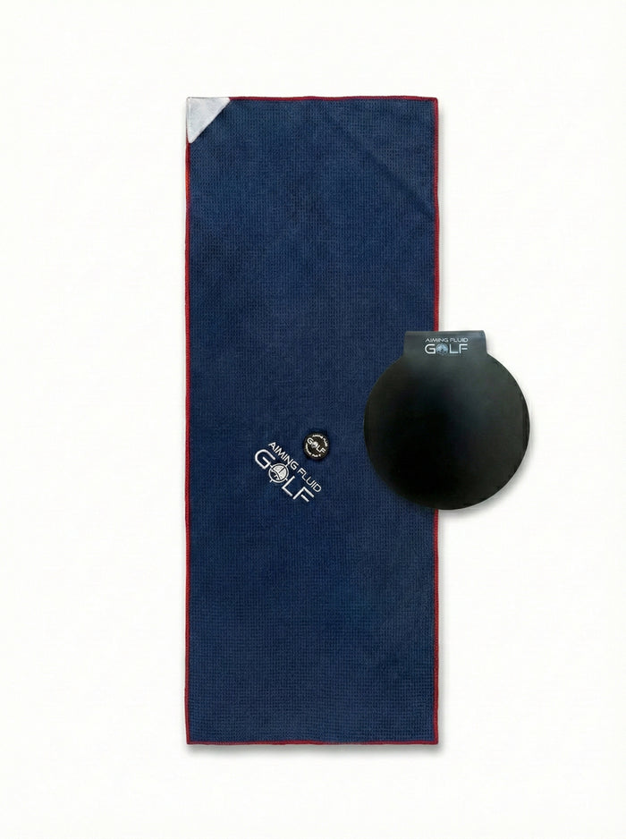 Blue The 40 16x40 magnetic golf towel with steel-core Landing Pad for premium towel system.