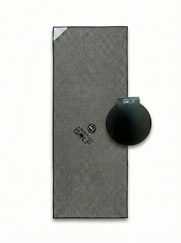 Grey The 40 16x40 magnetic golf towel with steel-core Landing Pad for large towel system.
