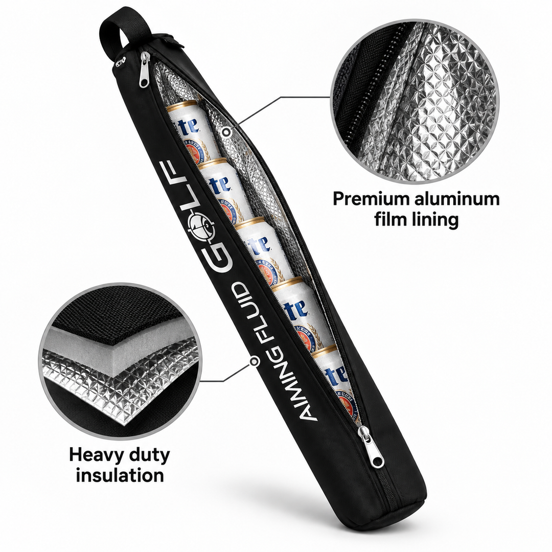 Aiming Fluid Golf golf bag tube cooler heavy duty insulation and aluminum film lining
