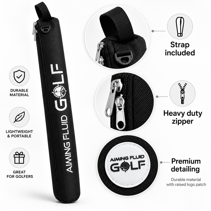 Aiming Fluid Golf golf bag tube cooler with included strap and heavy duty zipper