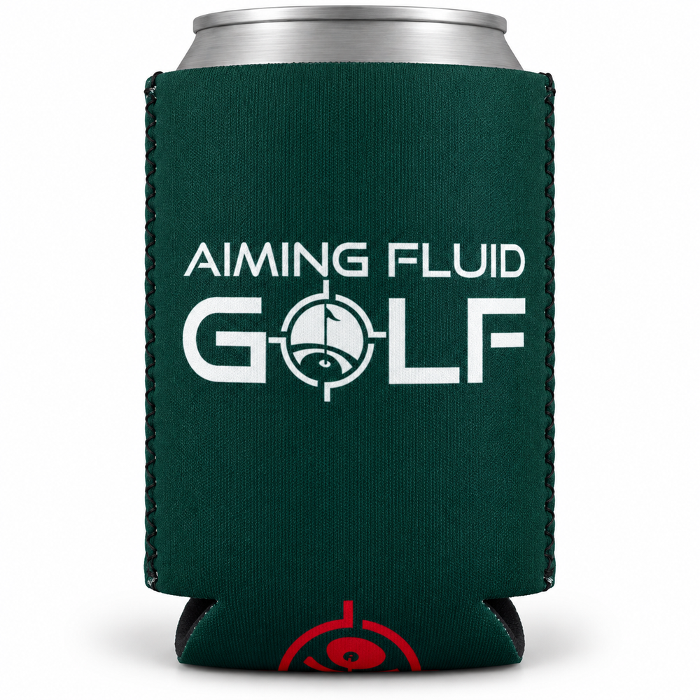 Aiming Fluid Golf Limited Edition Holiday Reserve Series koozie back view