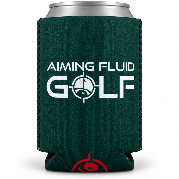 Aiming Fluid Golf Limited Edition Holiday Reserve Series koozie back view