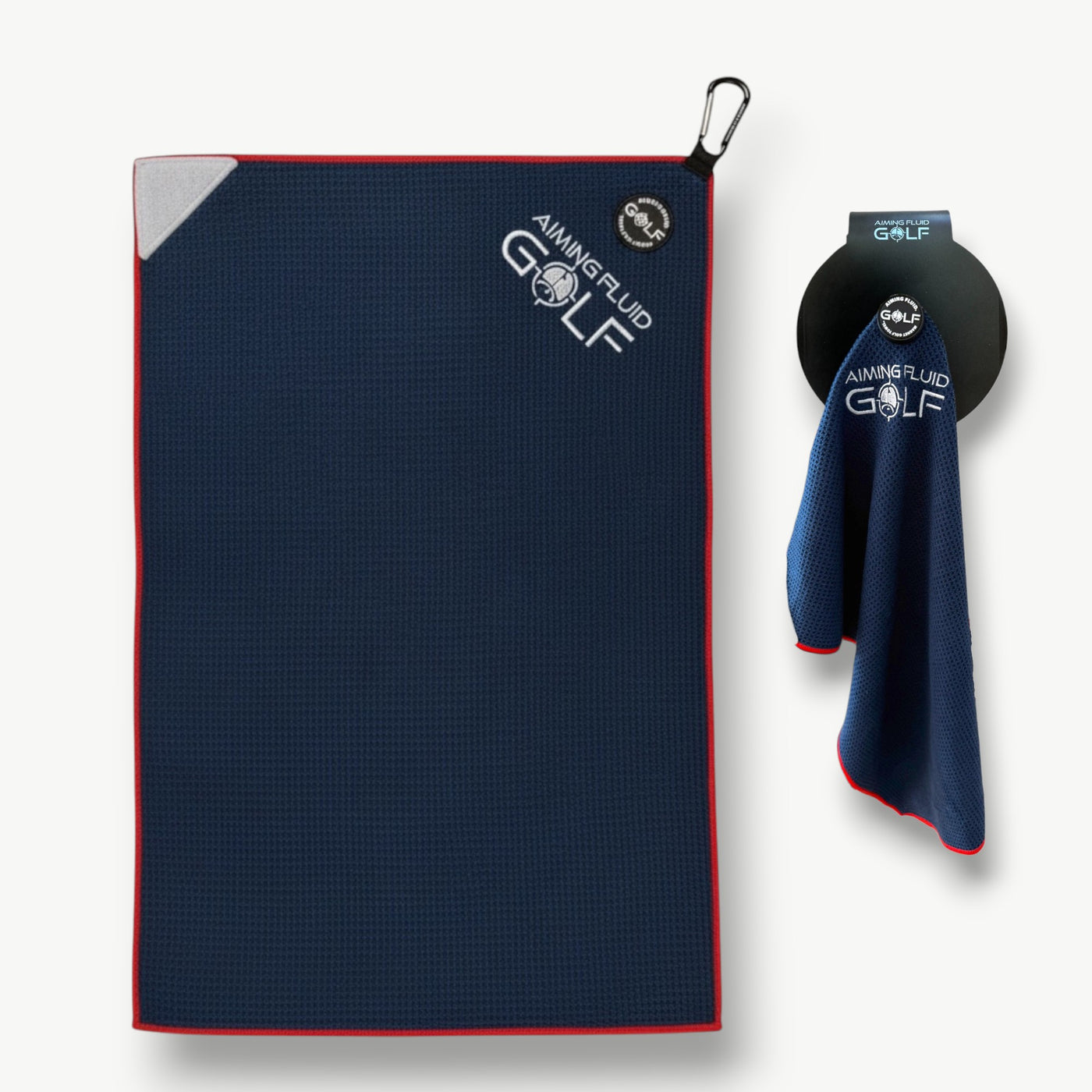 Magnetic Golf Towel & Magnetic Landing Pad – Premium Microfiber Waffle Weave I Scrub Pad I Wash Pocket I Golf Gift I Cart Carry and Tour Bag (Magnetic Landing Pad & 16" x 24" Golf Towel)