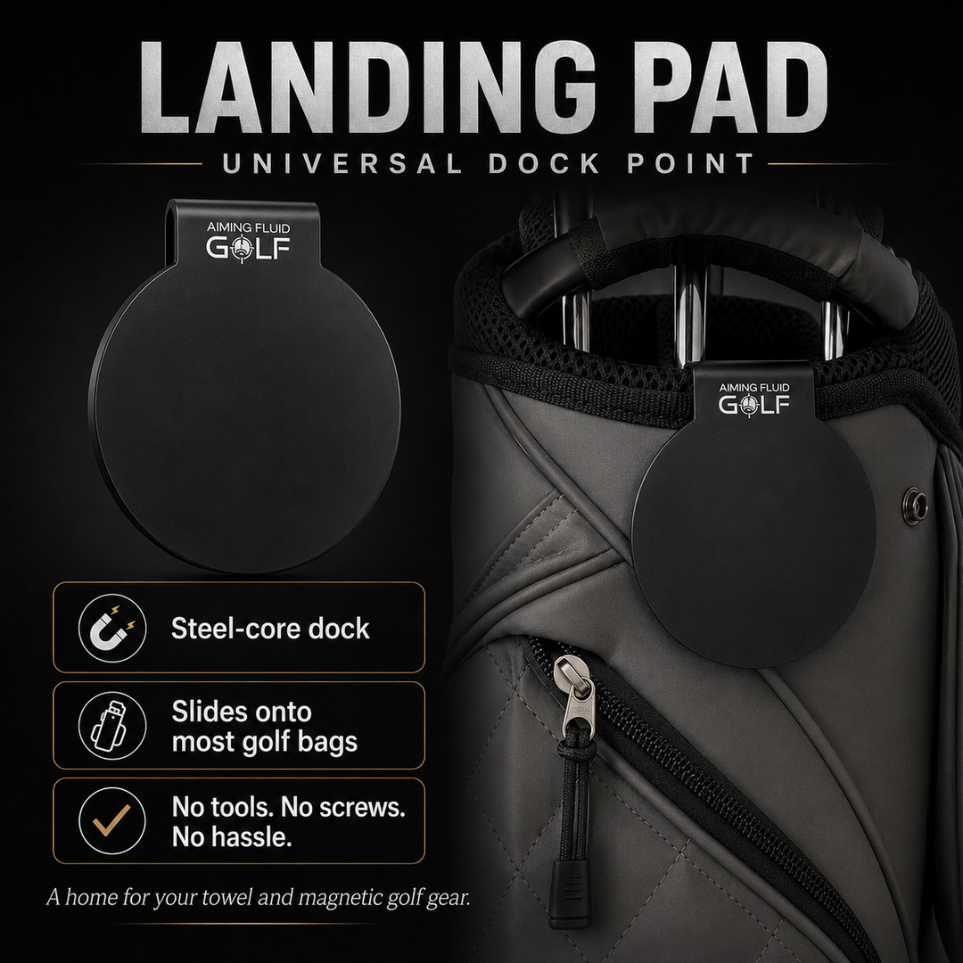 DealDash Exclusive DON’T SUCK Magnetic Golf Towel + Landing Pad Bundle | Black / Grey