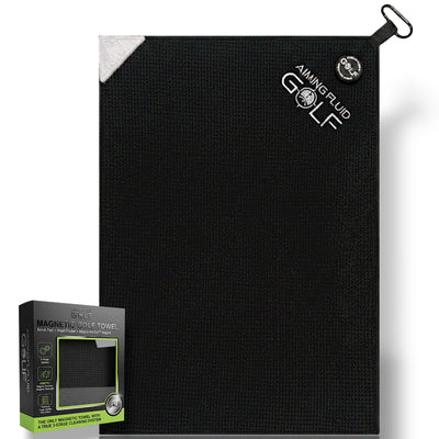 Multi-Function Magnetic Golf Towel with Wash Pocket, Magna-Anchor Technology, Waffle Pattern, Ball Scrubber – Perfect Golf Gift for Men & Women (16" x 24" Stubby)