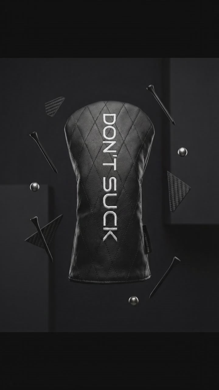 Don’t Suck™ Driver Headcover — Premium Black Diamond Quilted Fit (460cc)