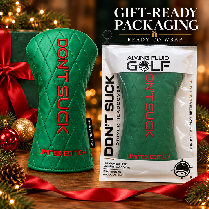Reserve Poinsettia driver headcover with gift-ready premium packaging