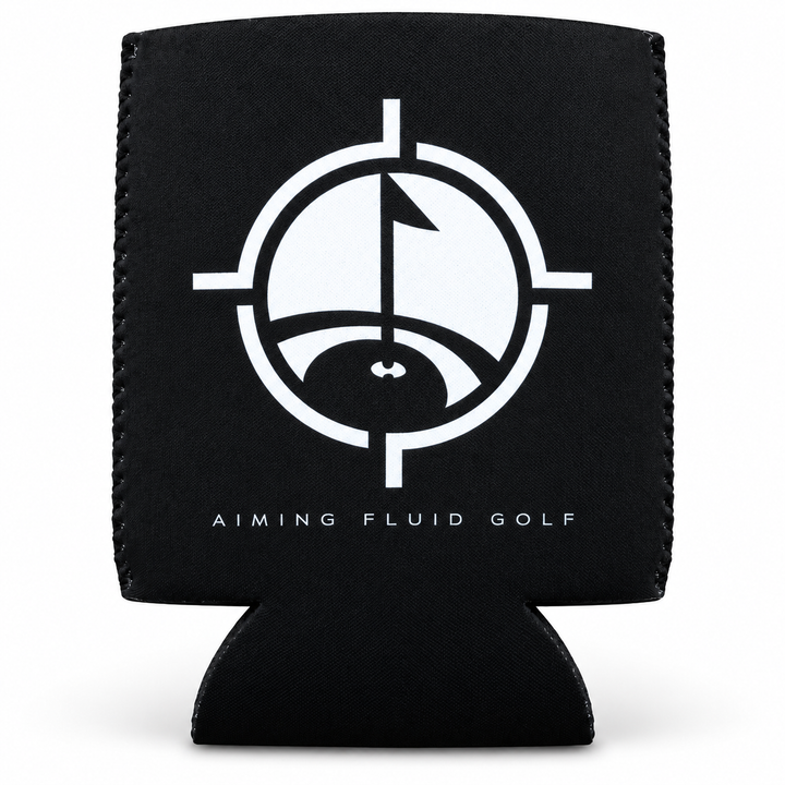 Aiming Fluid Golf Reserve Series koozie back logo view