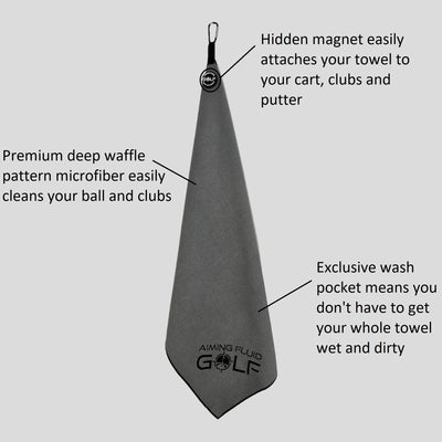 A photograph of the magnetic golf towel. All Products