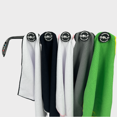 The magnetic golf towel, except with a pink outline.